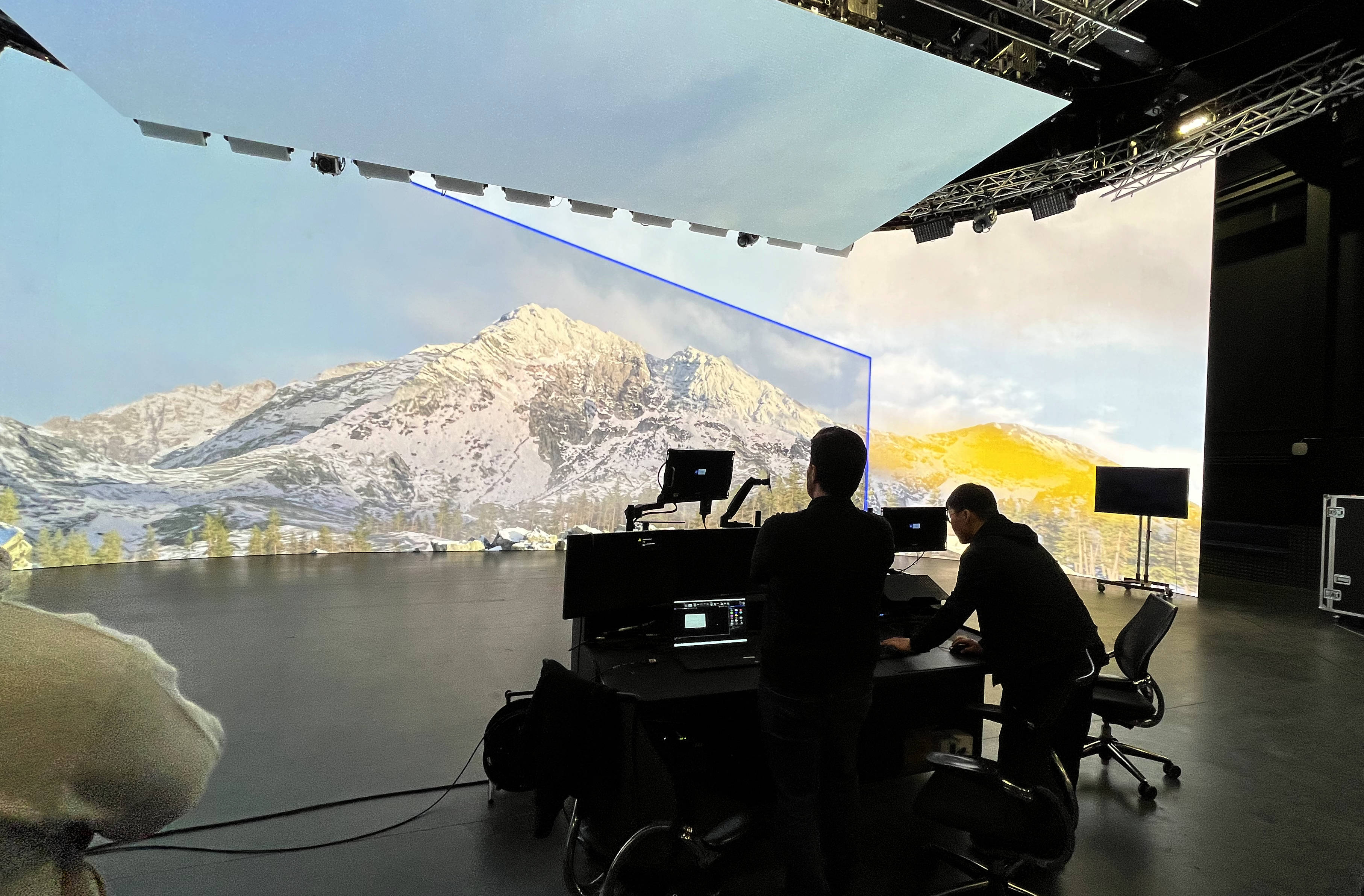 BeomHee demonstrating Nuke Stage on the Arri Volume